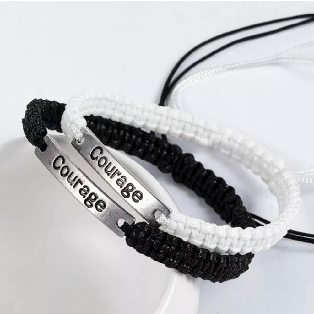 Inspirational Braided Rope Bracelet STRENGTH | COURAGE |POWER BELIEVE Wh… - Picture 5 of 10